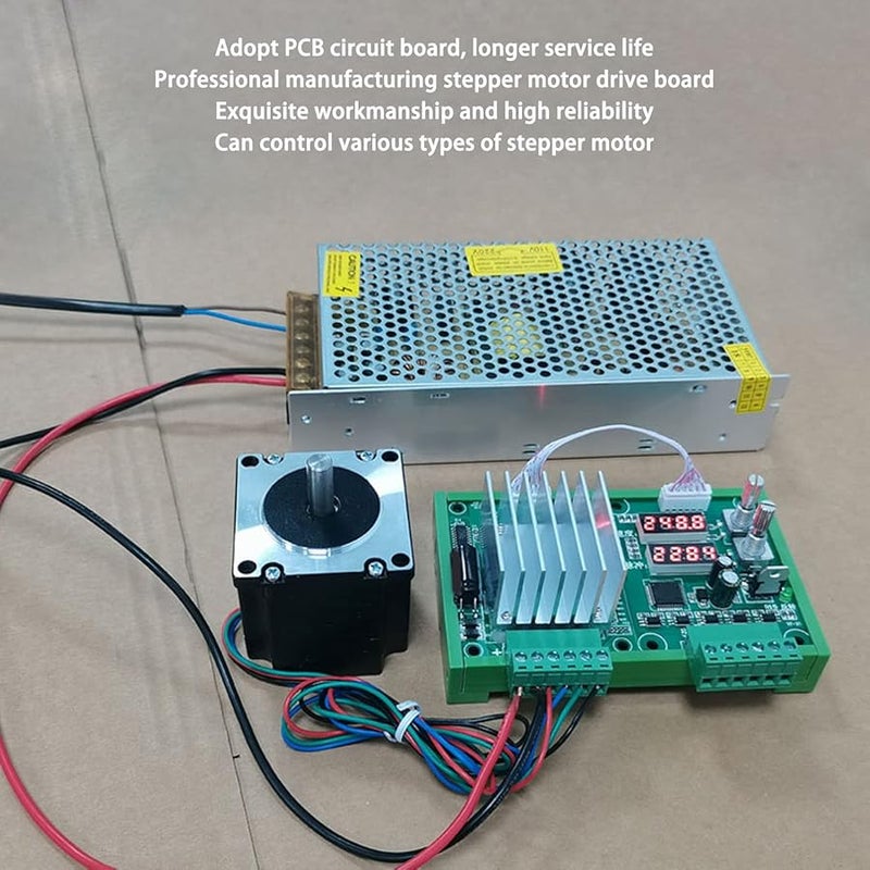 لوحة تحكم محرك السائر DC10-30V، لوحة تشغيل CNC، وحدة تحكم لمحرك ثنائي الطور، تعديل الجهد 0.1-999.9 دورة في الدقيقة للسرعة - Image 2